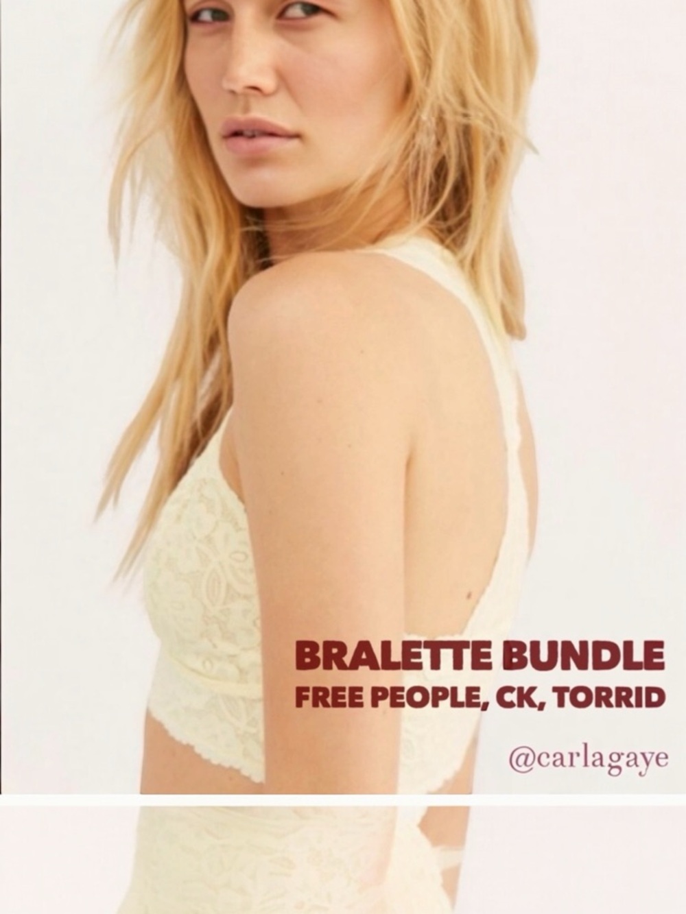 3 Bralettes ~ Free People, Calvin Klein, Torrid ~ NWT Bundle XL